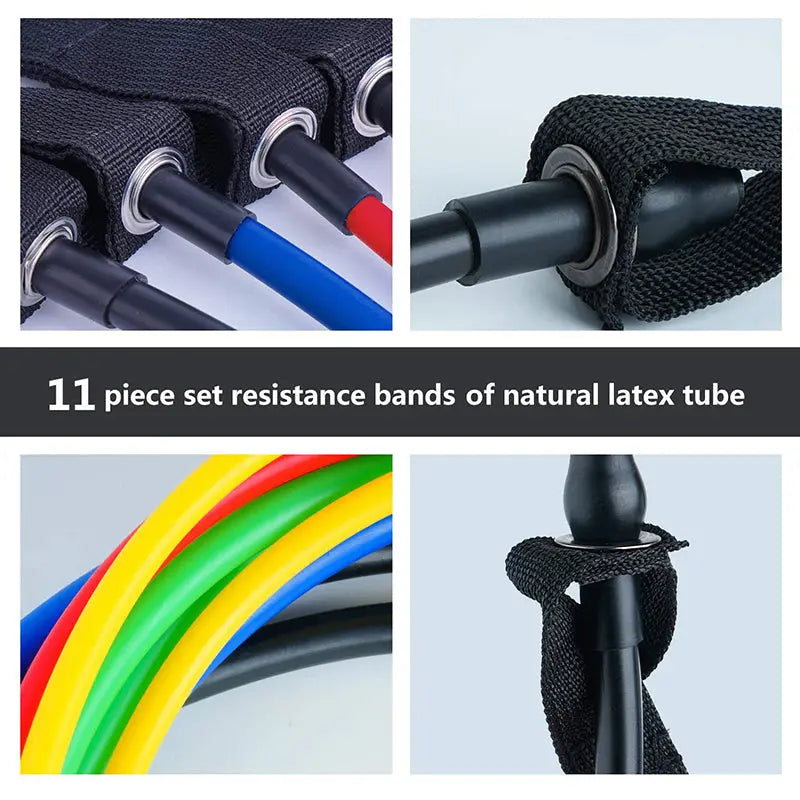 11Pcs Fitness Equipment Resistance Band Set - Image #4