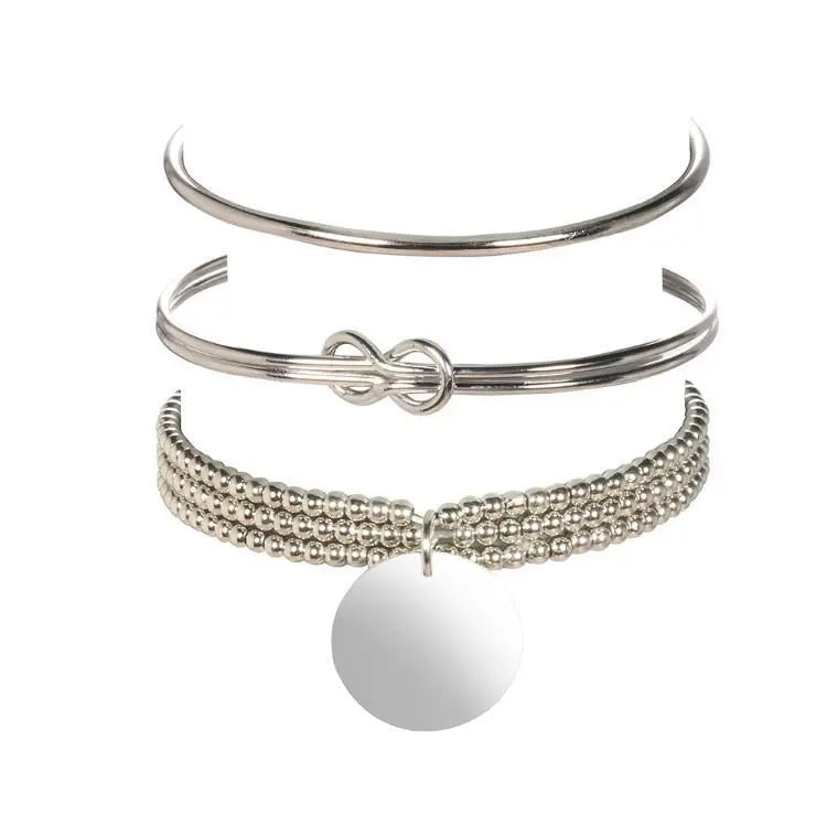 Classic Loveknot Twisted 3 Piece Bracelet Set - Image #5