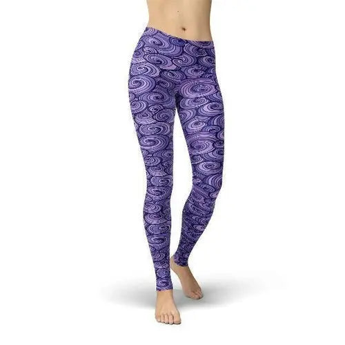 Jean Purple Swirls Leggings - Image #8