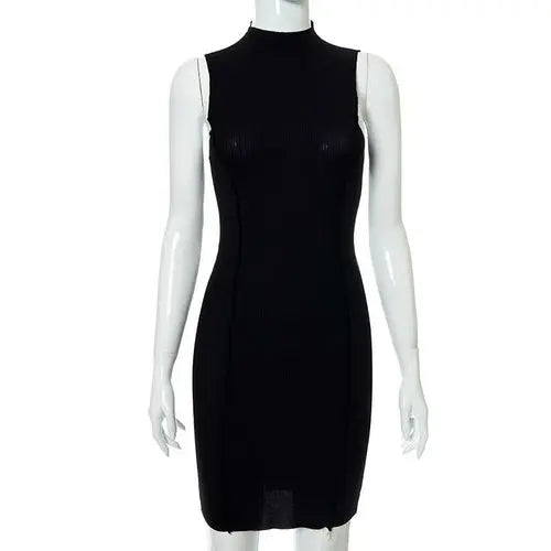 Ribbed Sleeveless Bodycon Summer Dresses For Women - Image #8