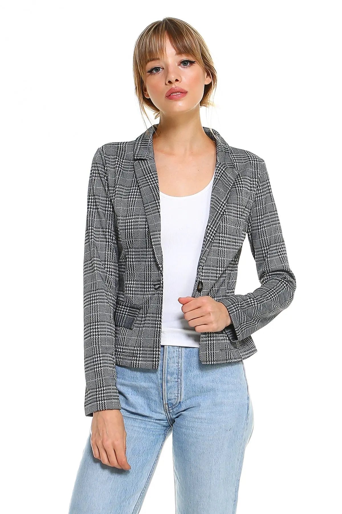 Point Plaid Blazer - Image #2