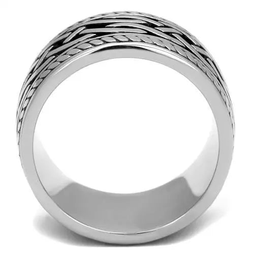 Men Stainless Steel Epoxy Rings TK2239 - Image #3