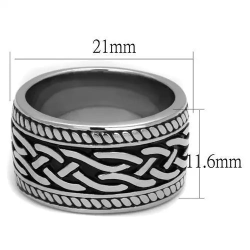 Men Stainless Steel Epoxy Rings TK2239 - Image #2