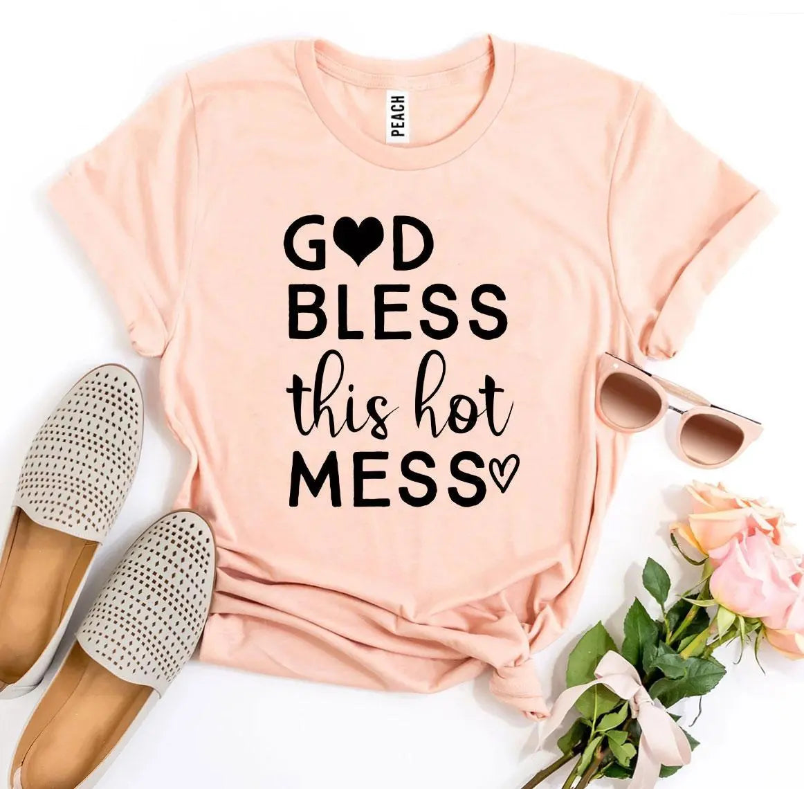 God Bless This Hot Mess T-shirt - Image #4