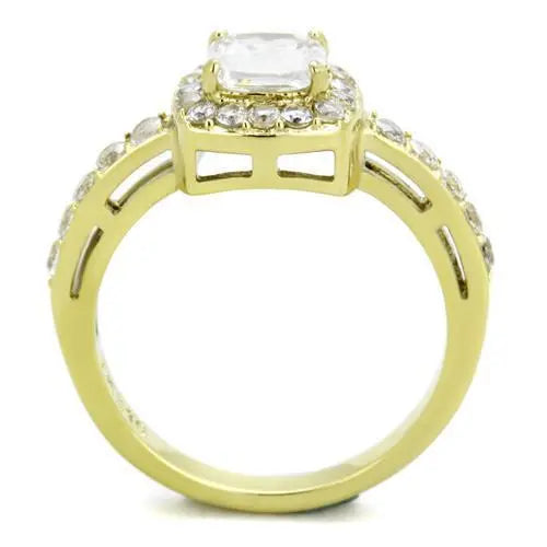 Women Stainless Steel Cubic Zirconia Rings TK1899 - Image #3