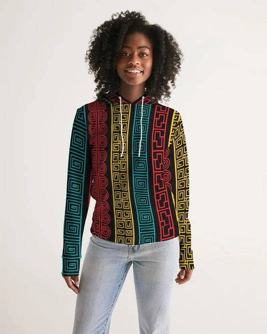 Womens Hoodie - Pullover Hooded Sweatshirt - Graphic/Multicolor - Image #1