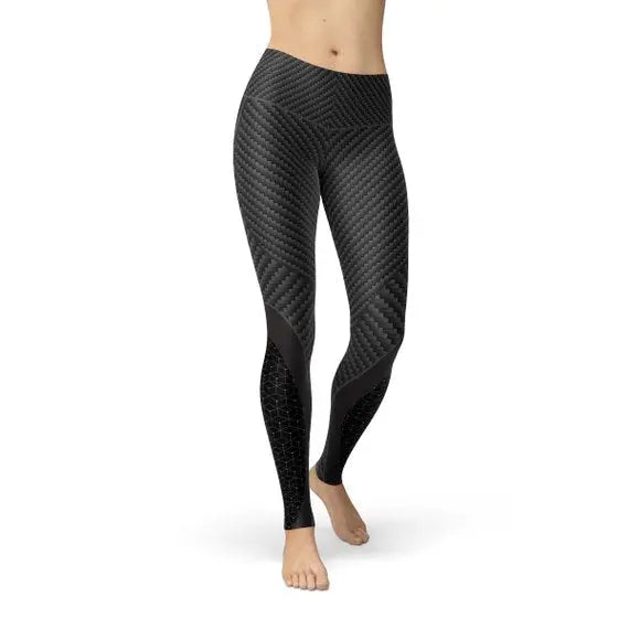 Womens Carbon Fiber Sports Leggings - Image #1