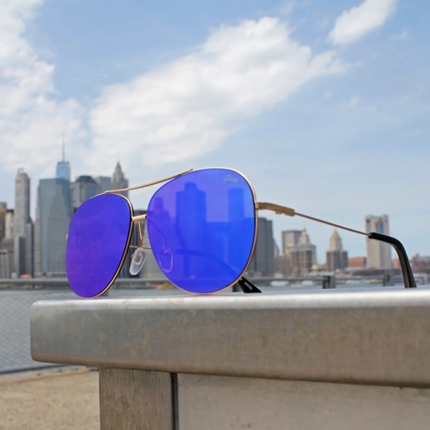 Jase New York Justice Sunglasses in Gold - Image #4