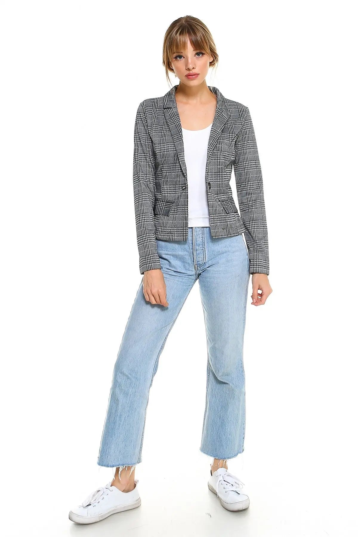 Point Plaid Blazer - Image #4