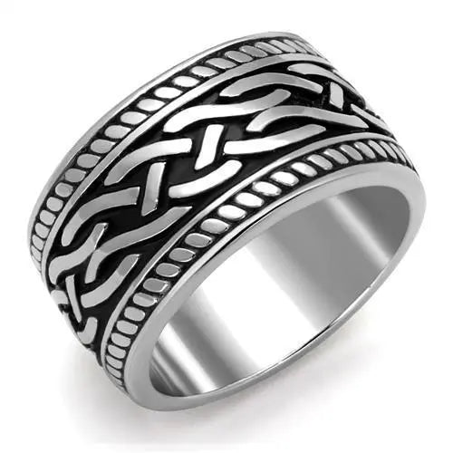 Men Stainless Steel Epoxy Rings TK2239 - Image #1