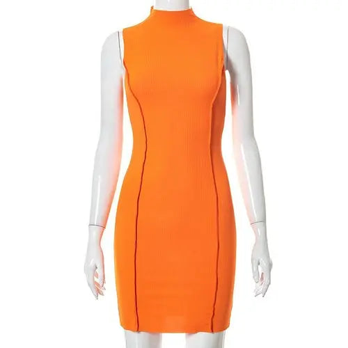 Ribbed Sleeveless Bodycon Summer Dresses For Women - Image #10