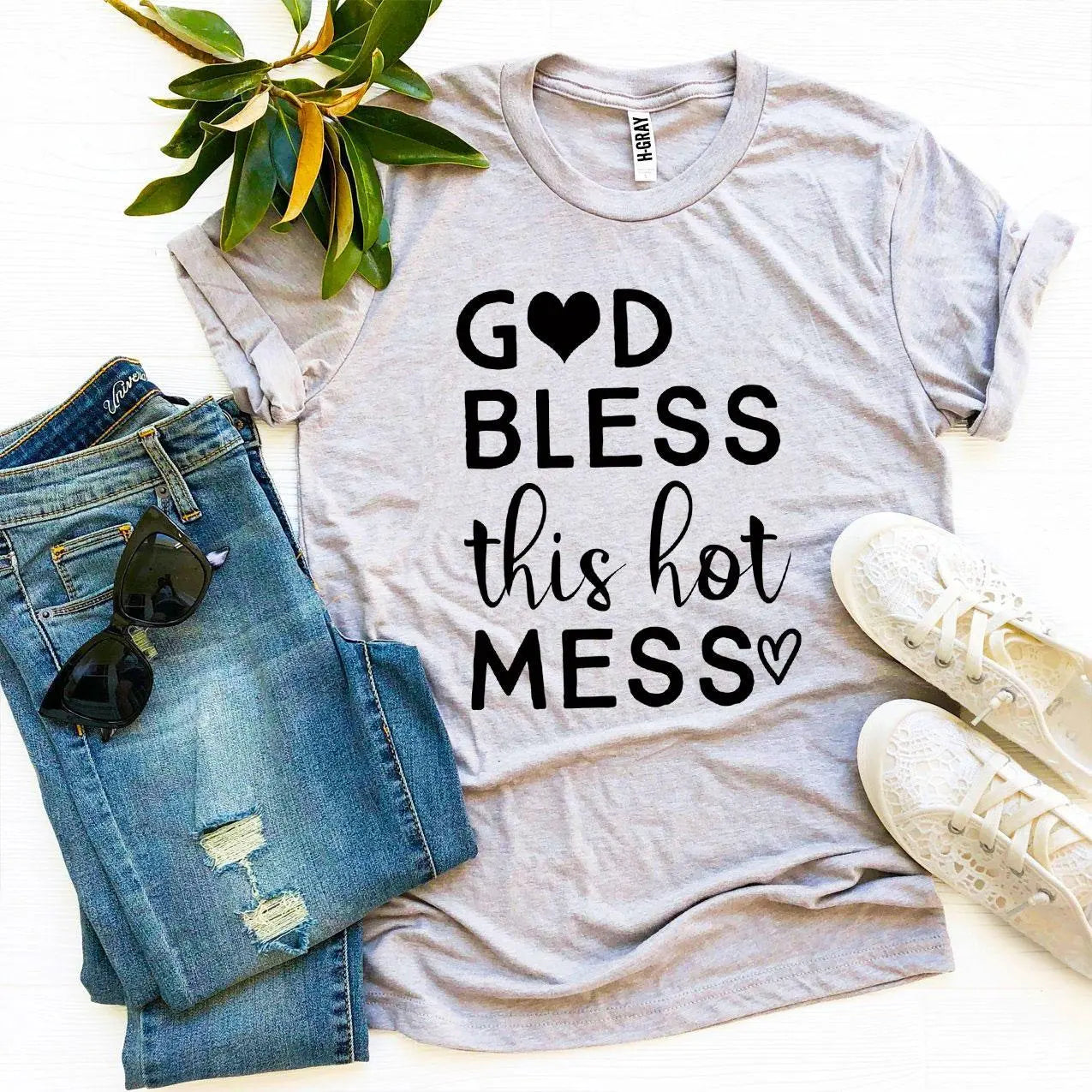 God Bless This Hot Mess T-shirt - Image #3