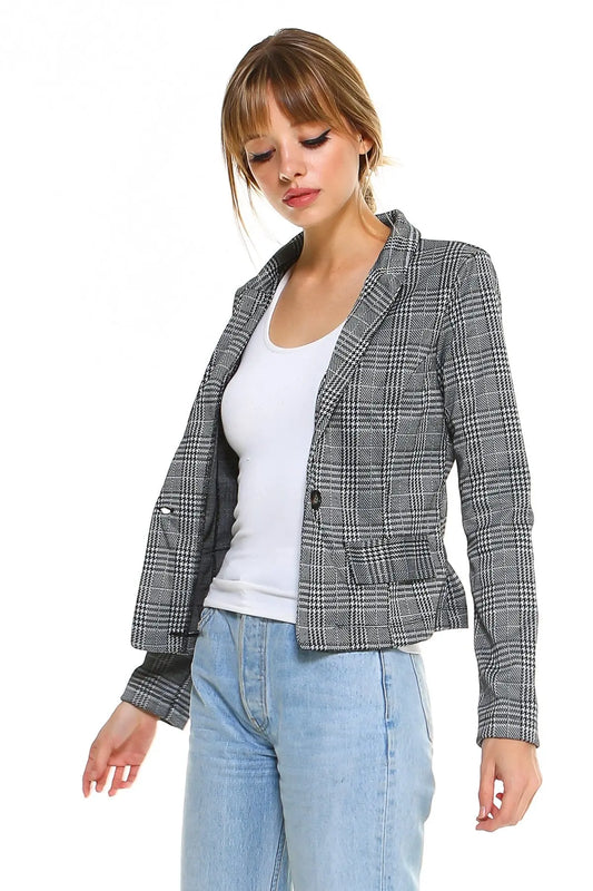 Point Plaid Blazer - Image #1